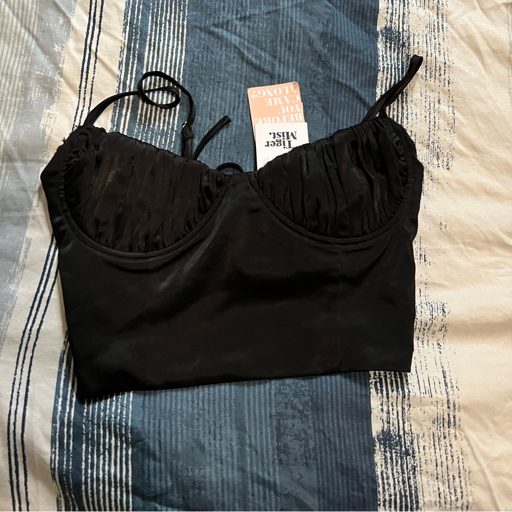 Tiger mist Black Bustier Top